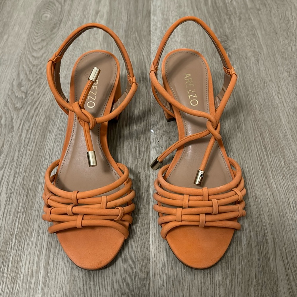 Arezzo Women's Orange Heeled Sandals